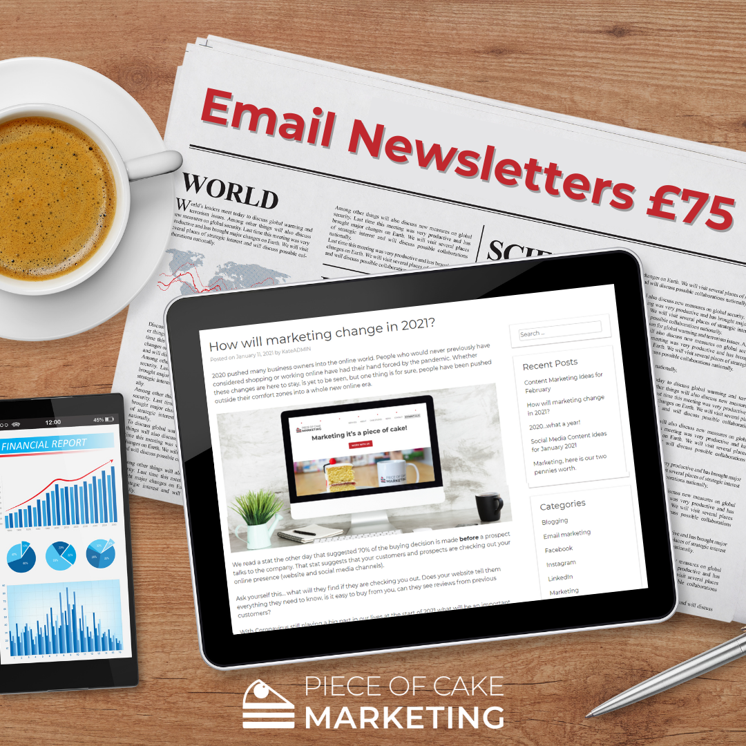 Email Newsletters £75.