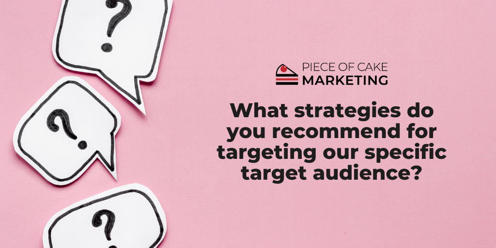 What strategies do you recommend for targeting our specific target audience?