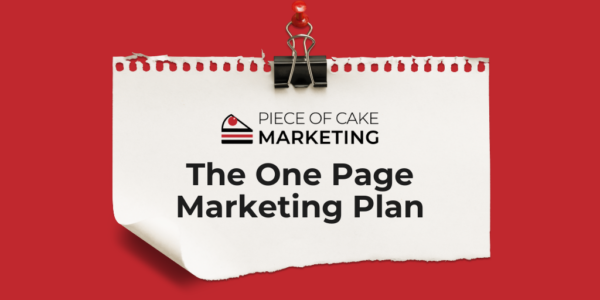 The One Page Marketing Plan